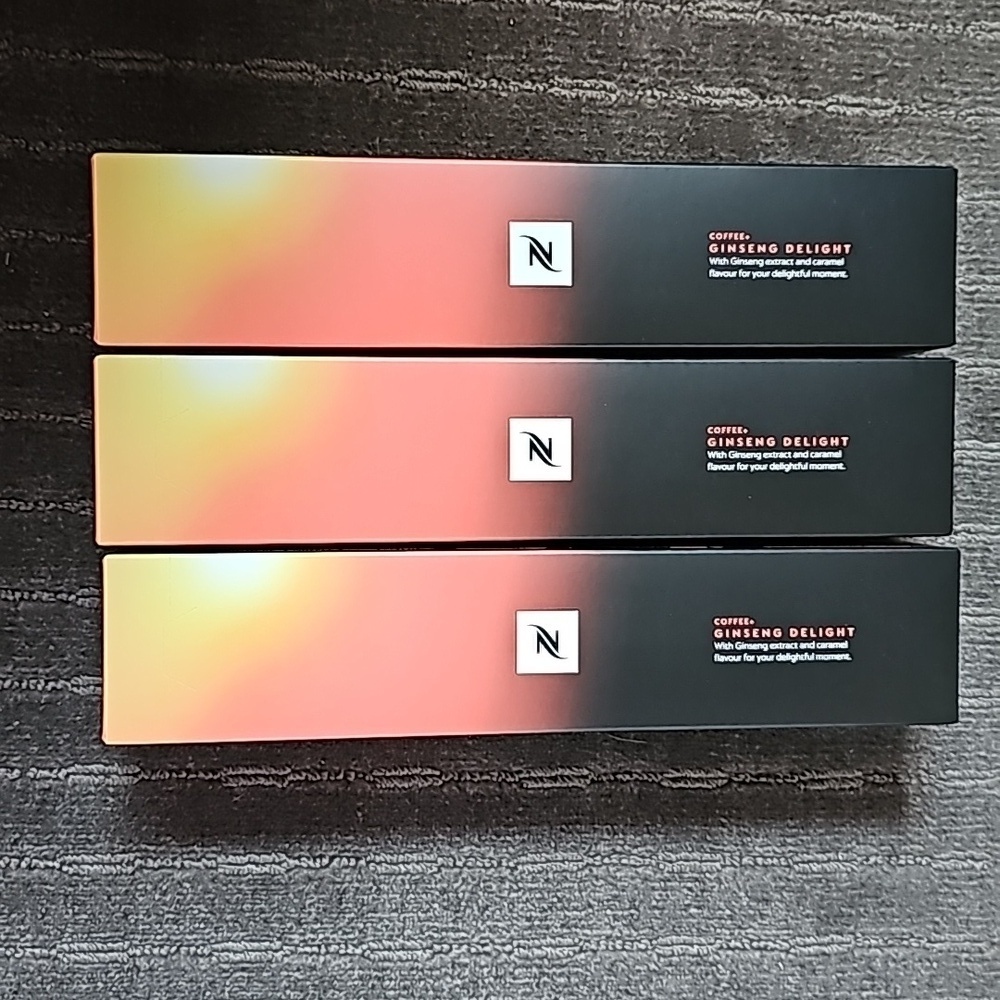 Nespresso Vertuo Coffee+ Ginseng Delight 3 Sleeves - Soft Caramel & Delicate Gin
